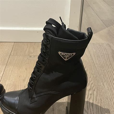 prada boots discount|Prada heeled boots.